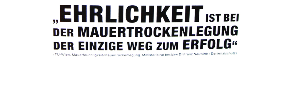 Bringer Bauwerkstrockenlegung Slogan